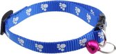 Blauw Kleine verstelbare huisdieren halsbandje met belletje - NBH®