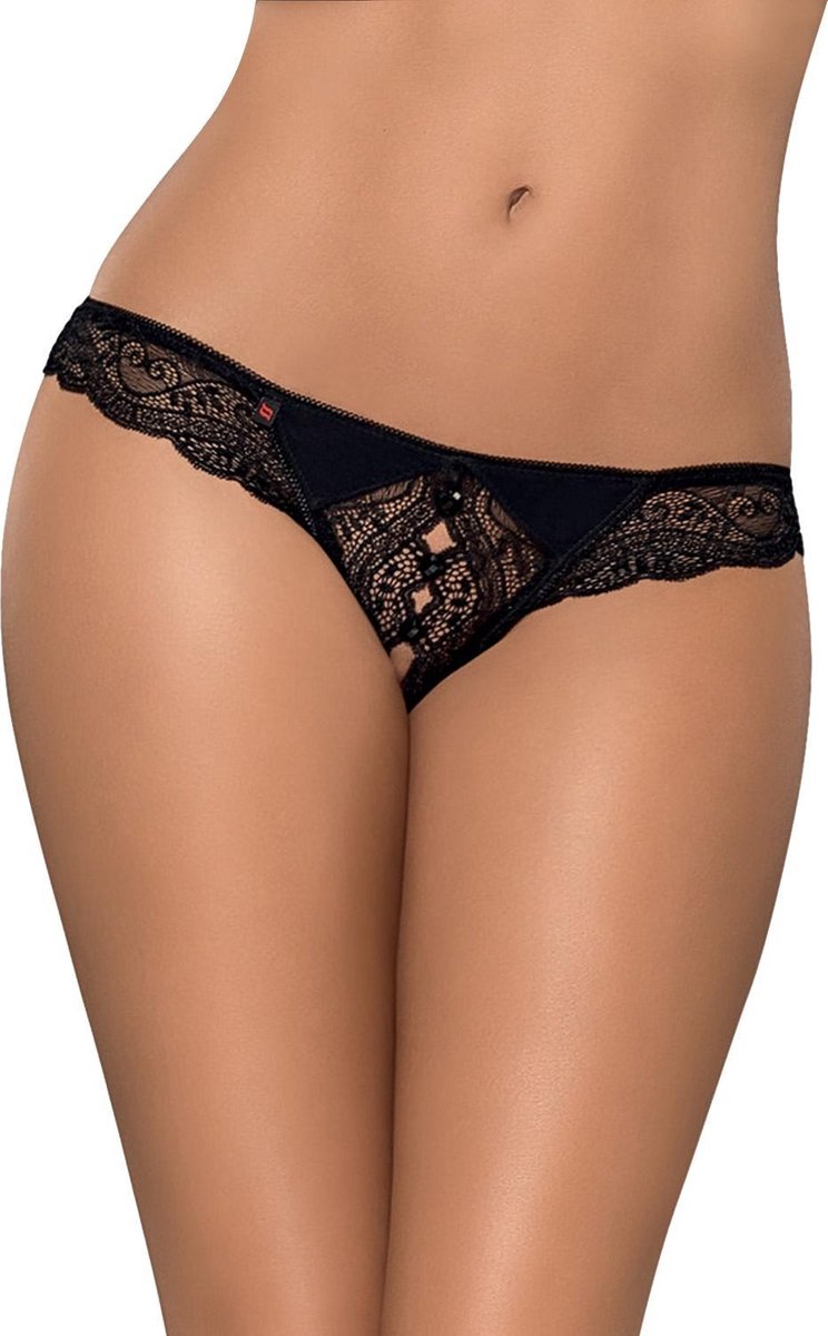 Obsessive - Miamor Kruisloze String Zwart L/XL
