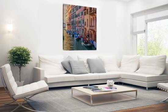 Gondoles à Venise toile 40x60 cm - Tirage photo sur toile (Décoration murale salon / chambre) / Villes sur toile