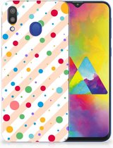 Geschikt voor Samsung Galaxy M20 TPU Hoesje Design Dots