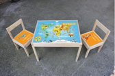 Kinder meubel Houten set wereld