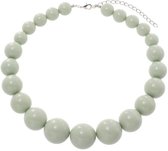 Korte bollen ketting 42cm lengte, dikte bollen 14mm tot 24mm + verlengketting