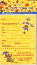20 uitnodigingen met envelop - Noddy