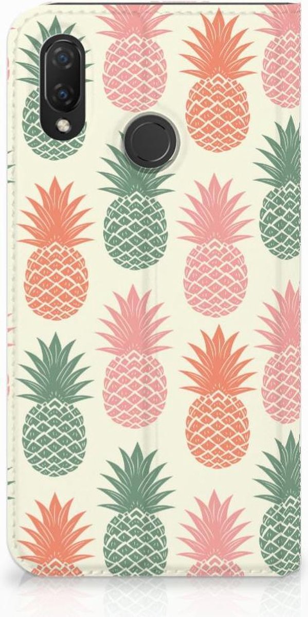 Huawei P Smart Plus Flip Style Cover Ananas