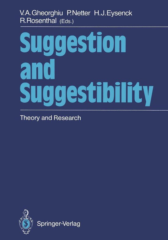 Suggestion and Suggestibility - cover