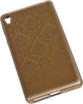 Goud Brocant TPU back cover hoesje voor Sony Xperia M5