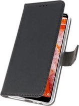Booktype Telefoonhoesjes - Bookcase Hoesje - Wallet Case -  Geschikt voor Nokia 3.1 Plus - Zwart