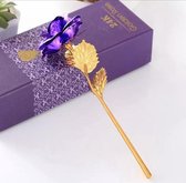 24K Golden Rose ( paars ) - 24K Gouden Roos - Cadeau - Moederdag - Vaderdag - Bedankt - Decoratie - DESIGN