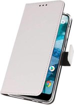Booktype Telefoonhoesjes - Bookcase Hoesje - Wallet Case -  Geschikt voor Nokia 7.1 - Wit