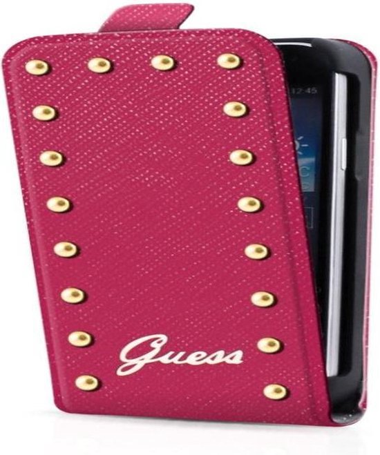 ophouden personeel hybride Guess - Studded Flip Case voor de Samsung Galaxy S4 - roze | bol.com