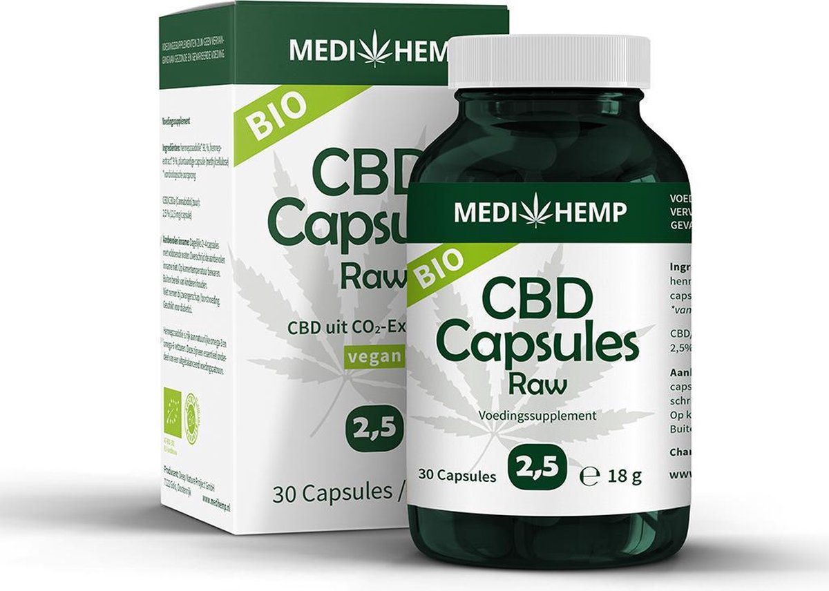 Goedkoopste Medihemp CBD Capsules - 2,5 - 30 caps