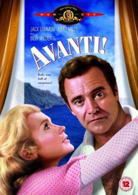 Filmcover van Avanti! met Jack Lemmon en Juliet Mills, met de tekst 'Italy was full of surprises!'