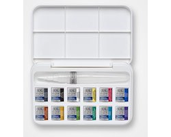 Winsor & Newton Cotman Water Colour Brush Pen Set 12 Halve napjes + penseel met reservoir