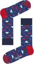 Happy Socks Brick Sokken - Blauw/Rood - Maat 36-40