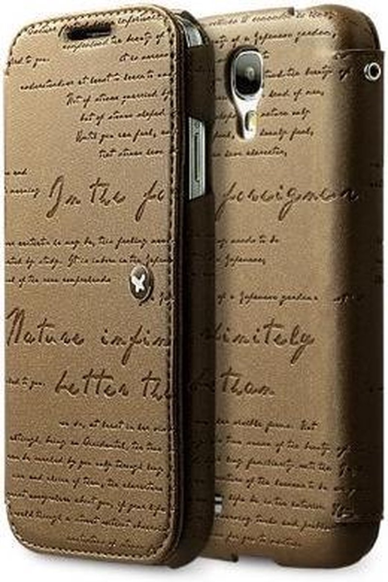 Zenus hoesje voor Samsung Galaxy S4 Masstige Lettering Diary - Brons