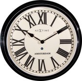 NeXtime Amsterdam - Klok - Rond - Ø40 cm - Zwart