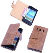 Bestcases Vintage Bruin Book Cover Huawei Ascend Y300