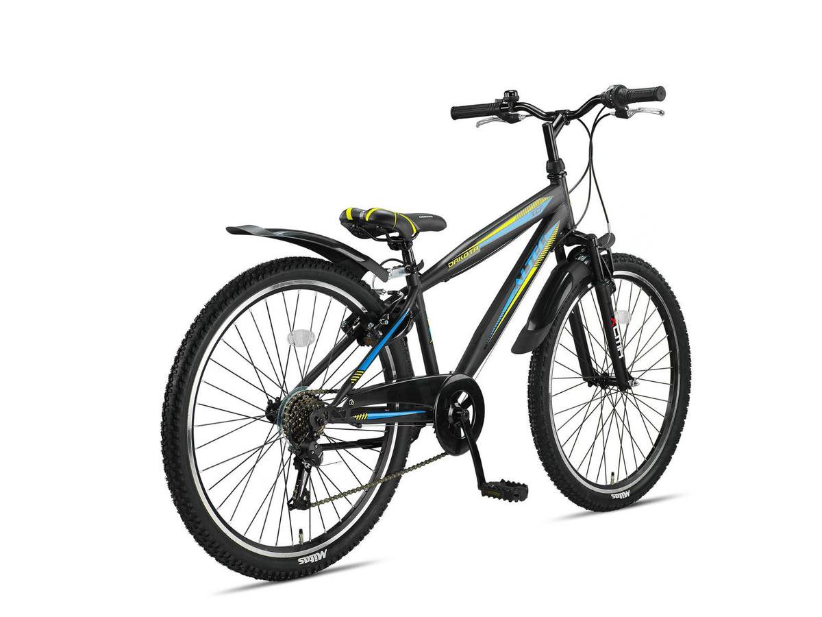 Altec Dakota 24 inch Kinderfiets 7v Zwart-Lime | Jongensfiets | bol.com