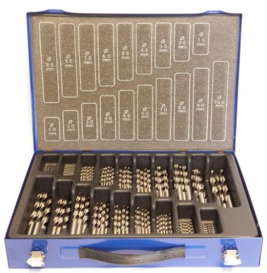 Bohrcraft Borenset 170-delig DIN 338 Spiraalboren HSS-G