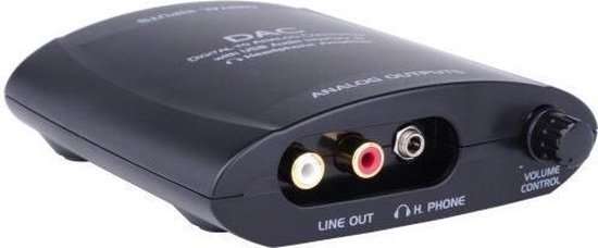 InLine omvormer Coaxiaal, Optisch of USB naar Tulp stereo 2RCA en 3,5mm  Jack koptelefoon | bol.com