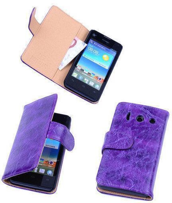 Bestcases Vintage Lila Book Cover Huawei Ascend Y300