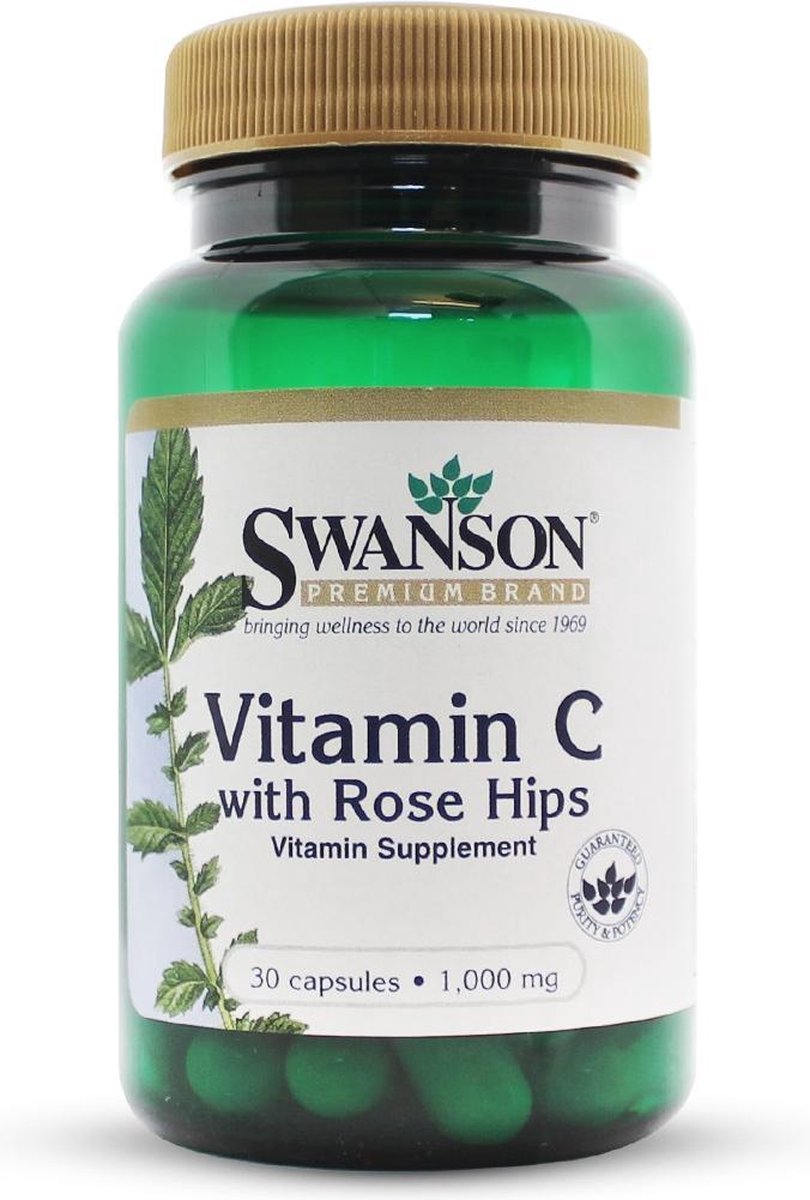 Goedkoopste Vitaminen - Vitamin C with Rose Hips 1000mg - Swanson - 250 Capsules