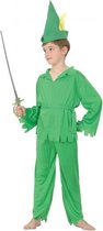 Groen Robin kostuum voor jongens 140 - 8-10 jr