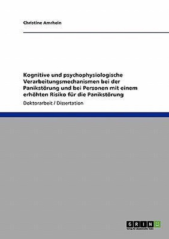 Kognitive und psychophysiologische  Verarbeitungsmechanismen ... - cover