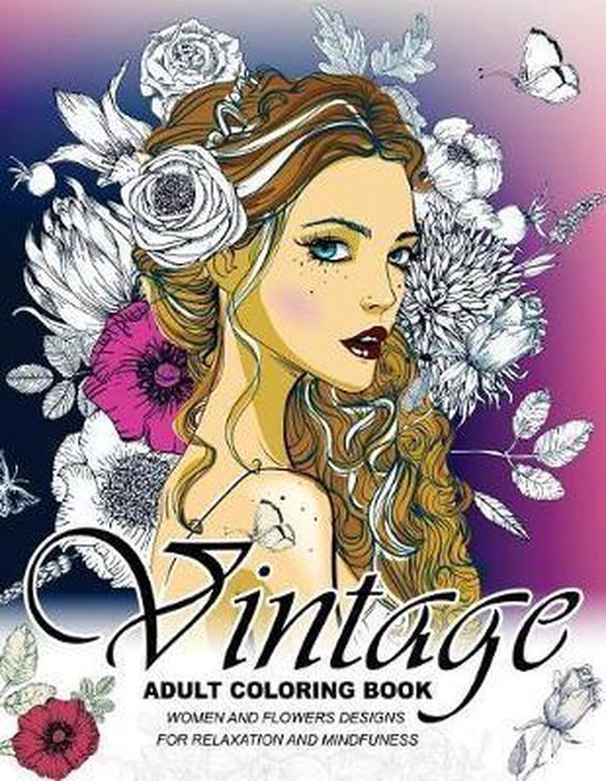 Vintage Coloring Books for Adults 9781545318935 Adult Coloring Book