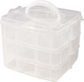 Sorteerbox -  Bewaarbox met handvat, 3x6 vakken