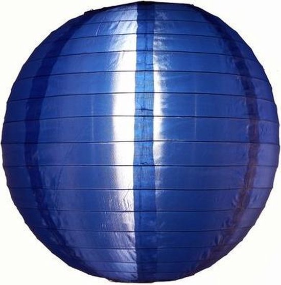 Lampion-Lampionnen  Nylon lampion donker blauw - 35 cm - plastic