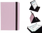 Hoes voor de Intenso Tab 814, Multi-stand Cover, Ideale Tablet Case, Roze, merk i12Cover