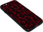 ADEL Siliconen Back Cover Hoesje Geschikt voor iPhone 6/6S - Rode Luipaard