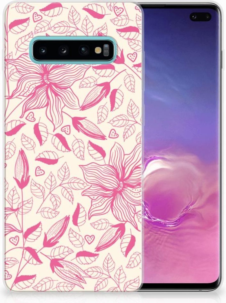 Samsung Galaxy S10 Plus TPU Case Pink Flowers