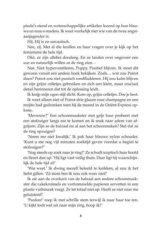Pagina met tekst. Titel bovenaan: '8'.
