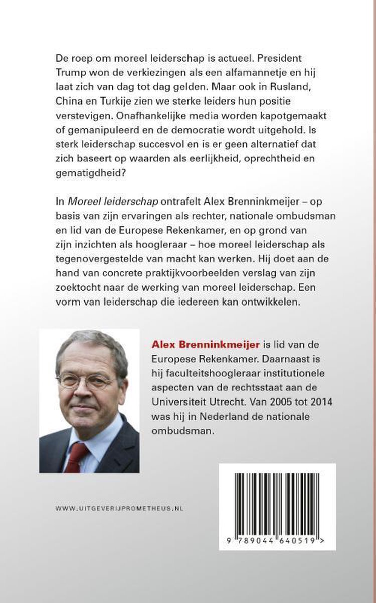 Moreel Leiderschap Alex Brenninkmeijer 9789044640519 Boeken Bol Com