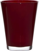 Hakbijl Glass Conner – Glazen bloempot – Rood – h17 x d14 cm