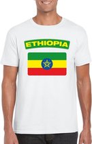 T-shirt met Ethiopische vlag wit heren M