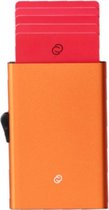 Anti-skim Pasjeshouder Aluminium / Pasjesbeschermer – Anti Skim cardprotector / Uitschuifbare pasjes houder (Oranje)