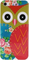 Rood Uil Hard case cover hoesje voor Apple iPhone 5/5s/SE