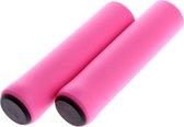 Poignées VTT Grip soft Grip 130mm mousse SILICONE 35g LIGHTWEIGHT- Rose