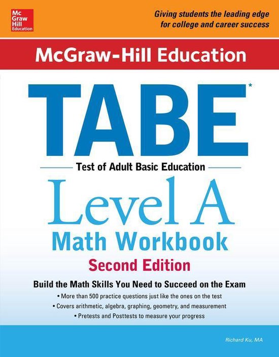 McGraw-Hill Education TABE Level A Math Workbook Second Edit ... - cover