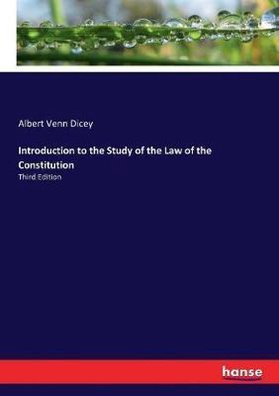 Introduction to the Study of the Law of the Constitution