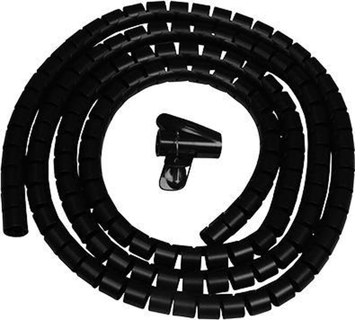 4Connexx Kabel geleider - kabelslang - kabelgeleider - spiraalband | zwart | met montagetool | lengte 2 meter | Ø 25 mm doorsnede