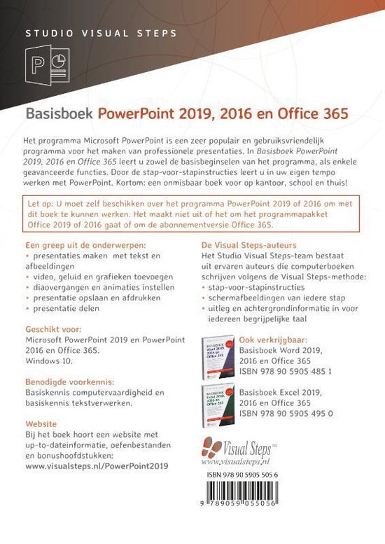 Bol Com Powerpoint 19 16 En Office 365 Studio Visual Steps Boeken