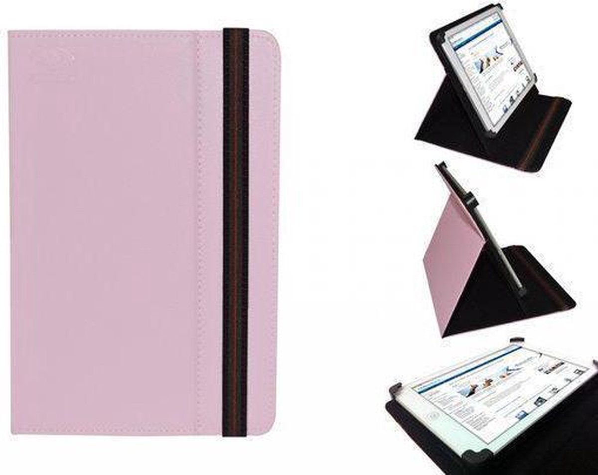Hoes voor de Yarvik Tab08 200 Xenta, Multi-stand Cover, Ideale Tablet Case, Roze, merk i12Cover