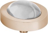 Melano vivid oval steentje - crystal - dames - rosekleurig - 10mm