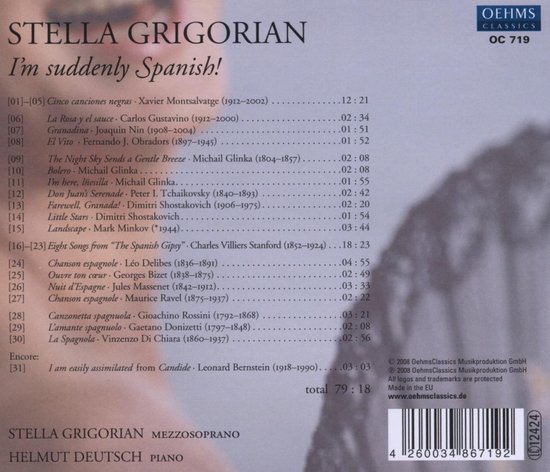 Stella Grigorian & Helmut Deutsch - I'm Suddenly Spanish! (CD)