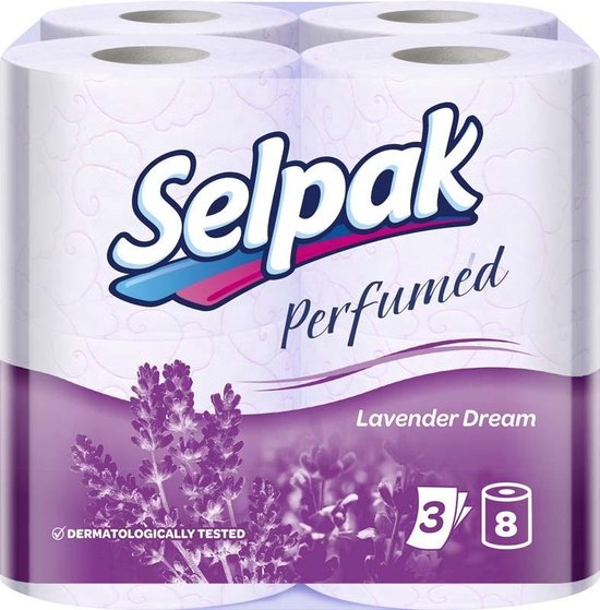 Selpak Lavender Dream Perfumed Toiletpapier 3-Laags 8 Rol | bol.com