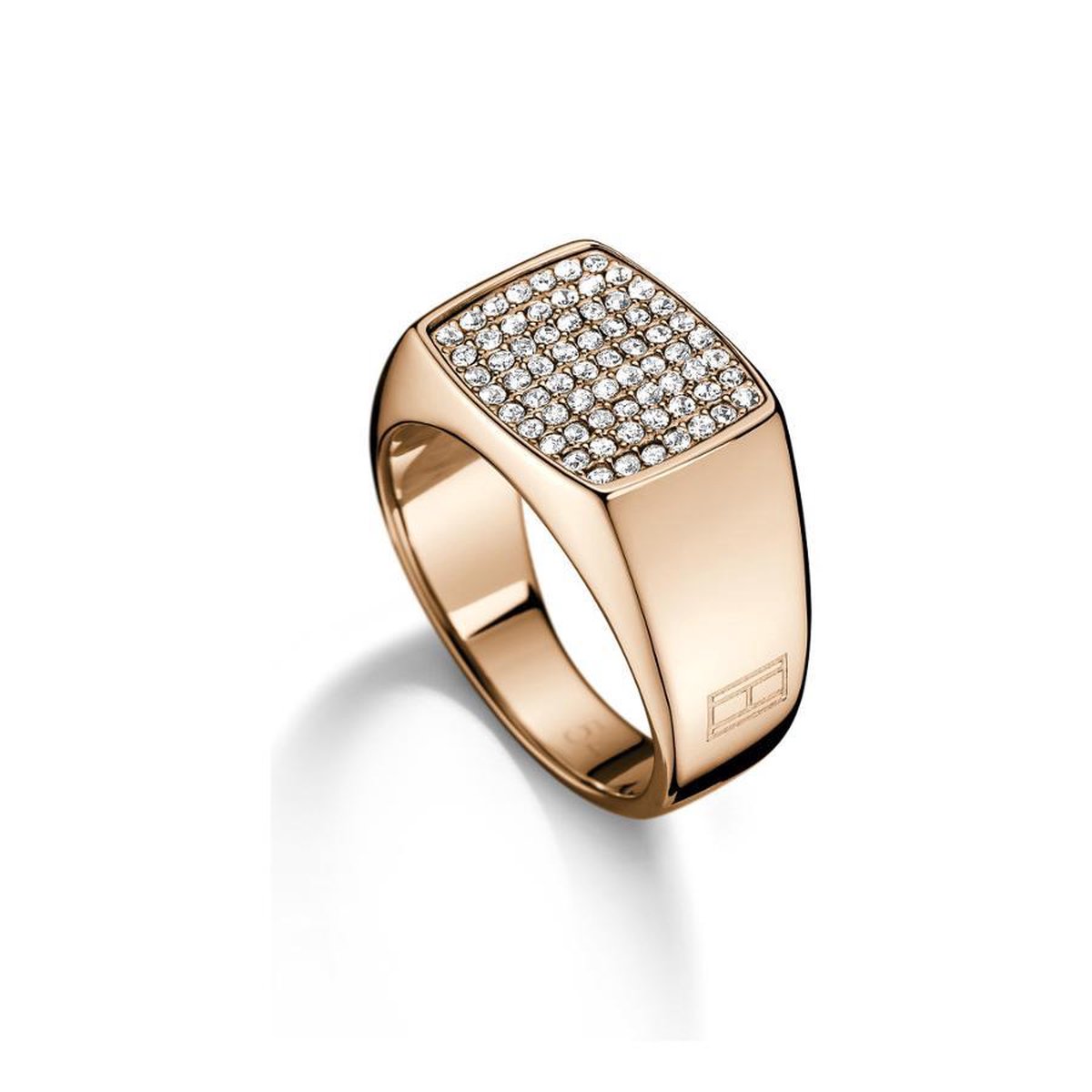 Tommy Hilfiger Ring Pave Signet TJ2700734C - Rosékleurig - 17.25 mm (54)